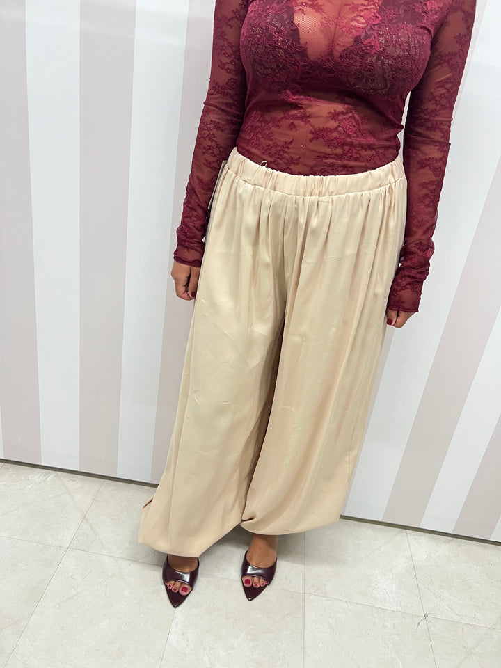 PANTALONI BALLON panna