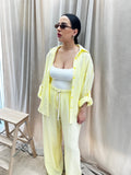COORDINATO giallo MISTO LINo