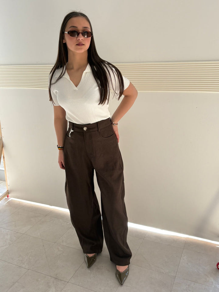 PANTALONI BALLON MARRONE