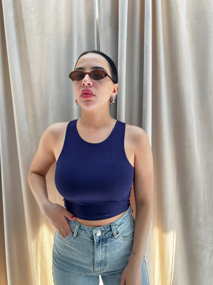CANOTTA CROP blu