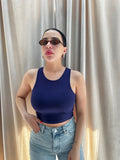 CANOTTA CROP blu