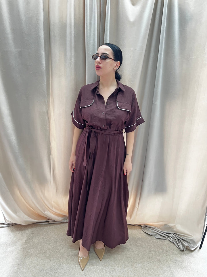 ABITO CAMICIA MARRONE