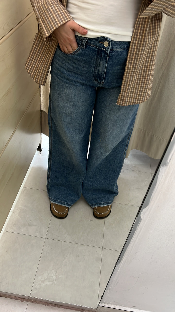 JEANS WIDE KEG VITA BASSA
