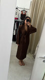 VESTITO MIDI MARRONE