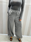 PANTALONI SATIN GRIGIO