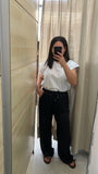 PANTALONI SATIN NERO