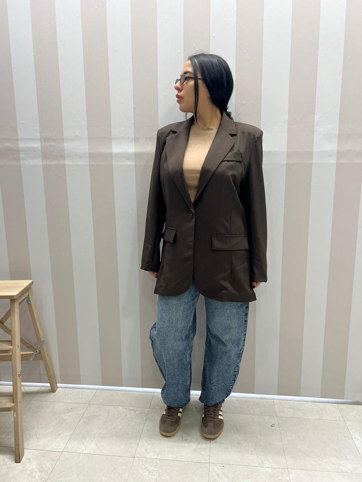 BLAZER OVER MARRONE