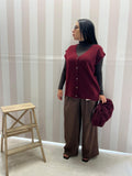 GILET bordeaux