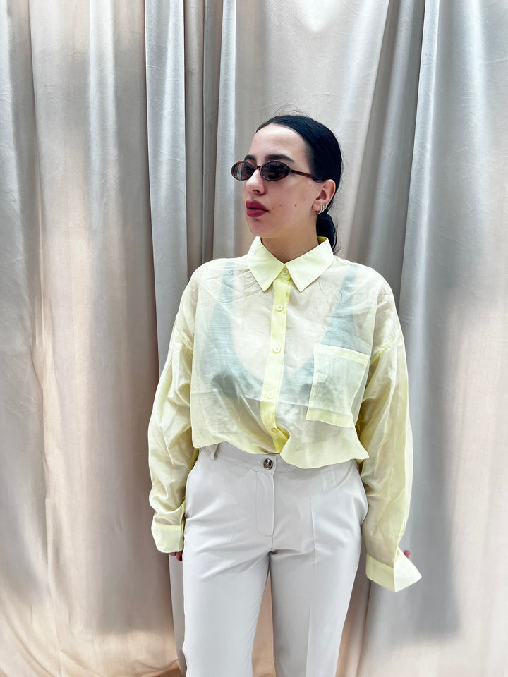 CAMICIA semitrasparente GIALLA