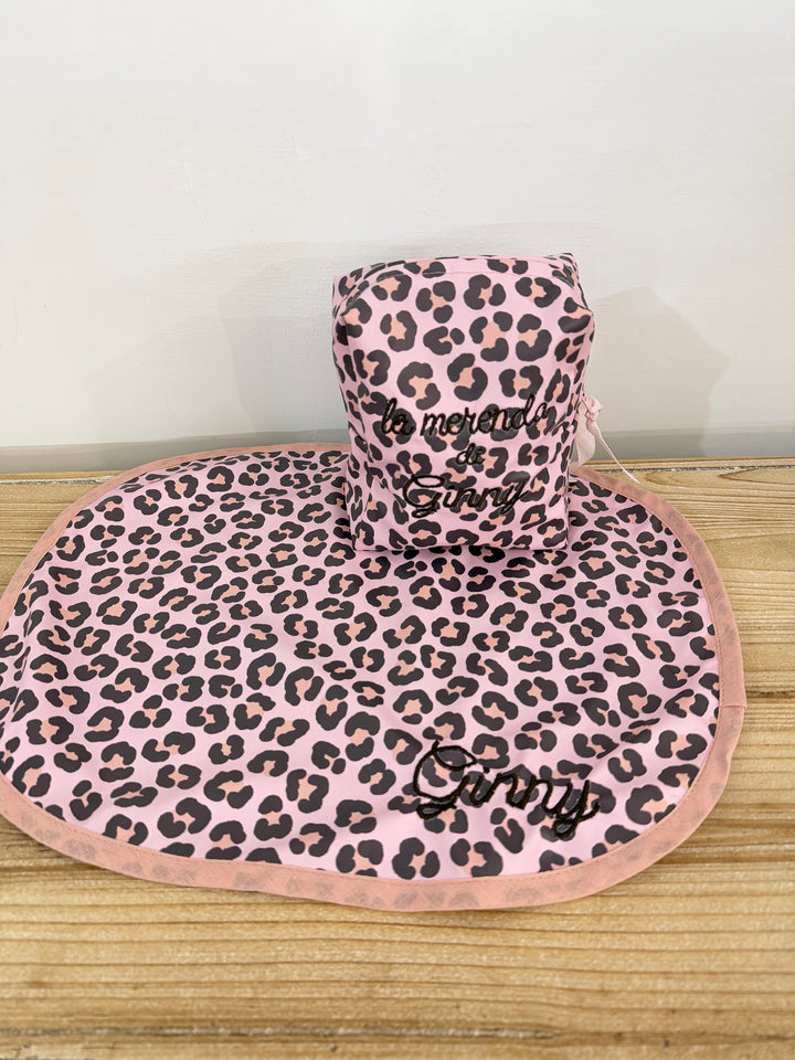 SET TOVAGLIETTA E MINIPOCHETTE PER MERENDA “tessuto impermeabile”