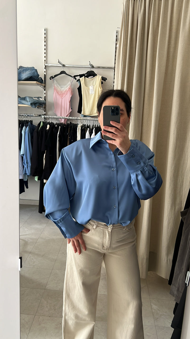 CAMICIA SATIN JUST WEST AVION