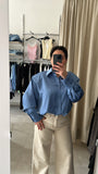 CAMICIA SATIN JUST WEST AVION