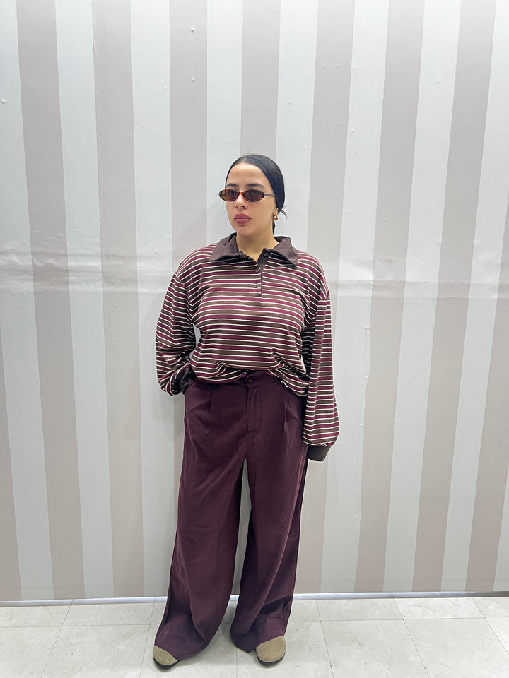 POLO STRIPES BORDEAUX
