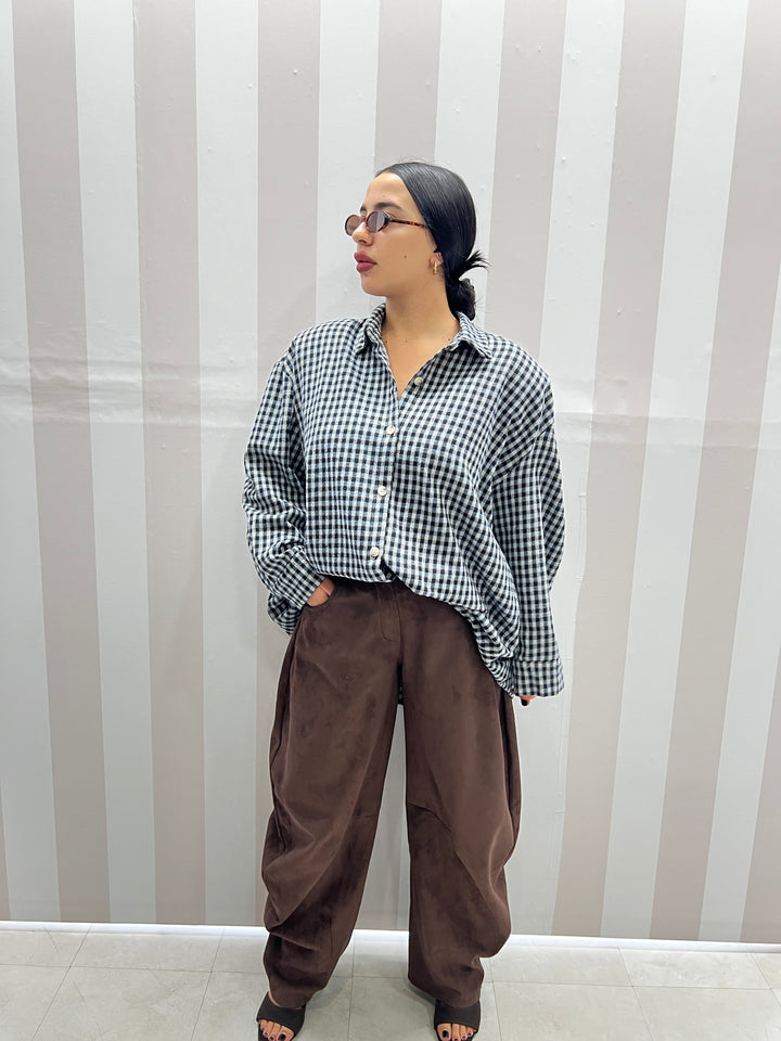 PANTALONI BALLON VELLUTO MARRONE