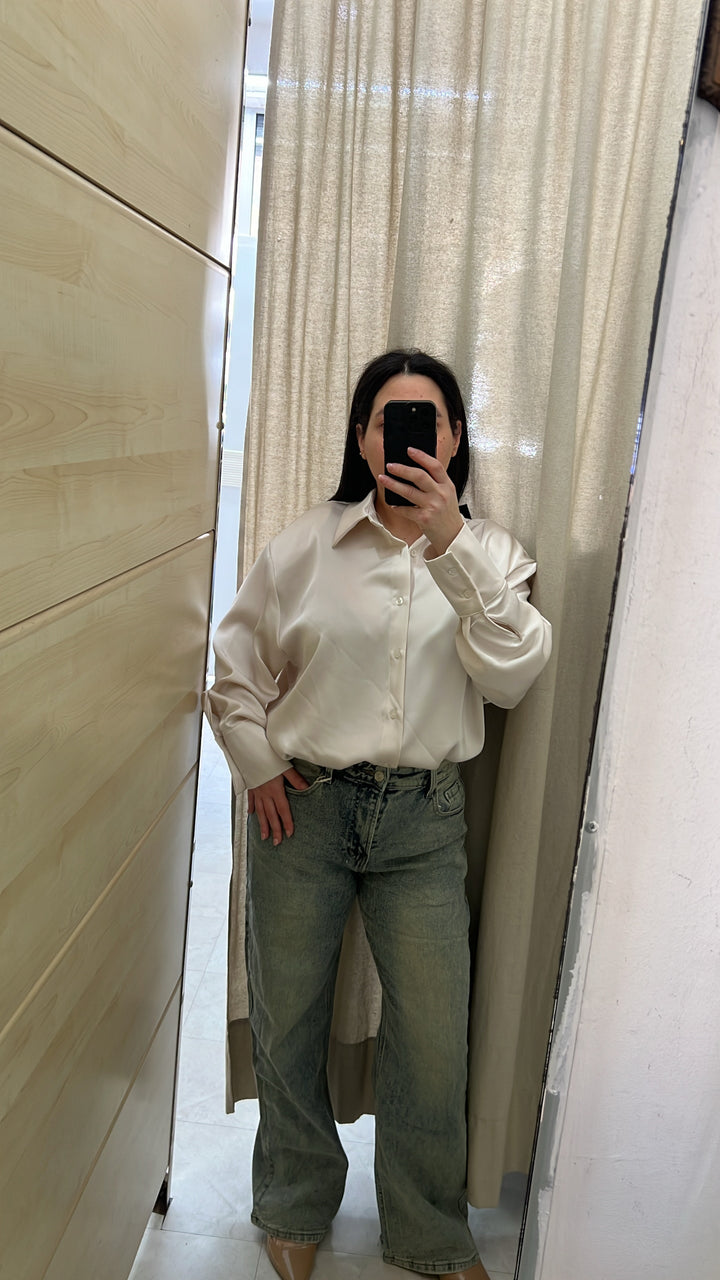 CAMICIA SATIN PANNA