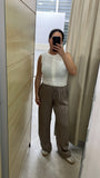PANTALONI SATIN FANGO