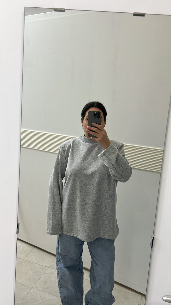 FELPA OVERSIZE GRIGIA