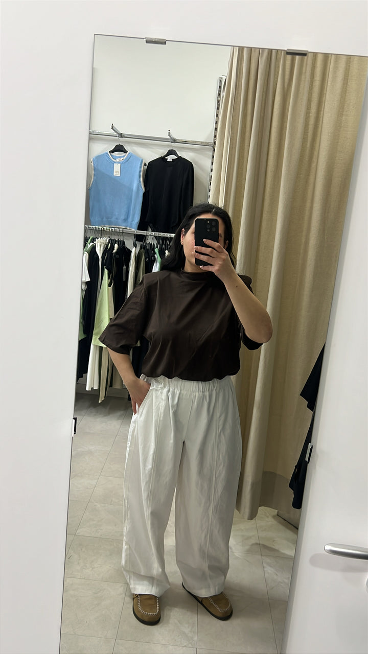 T-SHIRT JUST WEST MARRONE