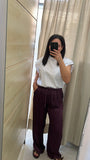 PANTALONI SATIN VINACCIO