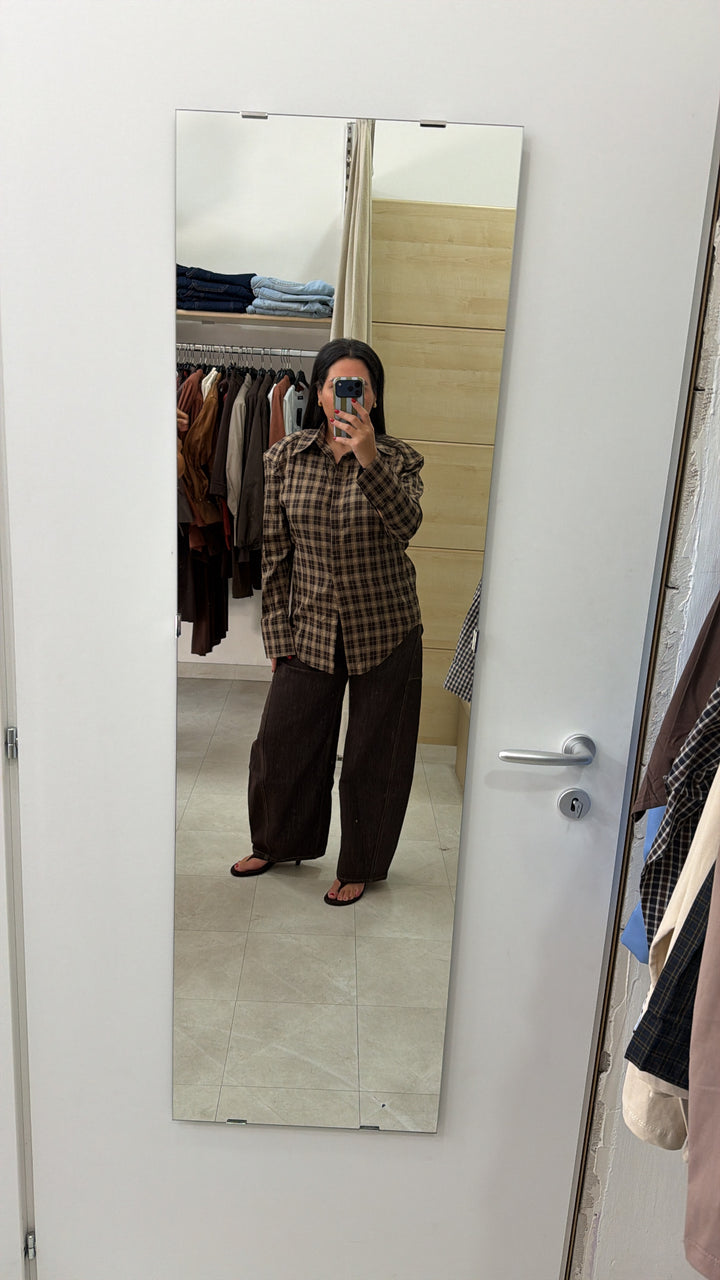 CAMICIA QUADRETTO BROWN