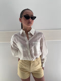 CAMICIA TRASPARENTE PANNA