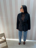 BLAZER CON CINTURA nero