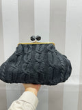 MAXI POCHETTE TRECCIA nera