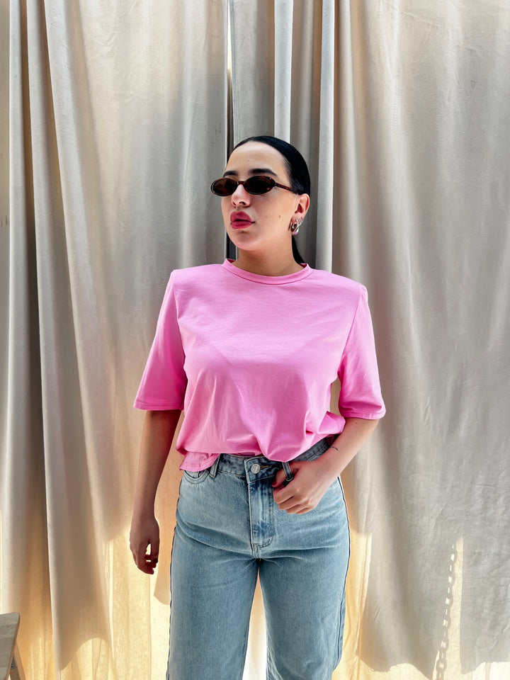 T-SHIRT SPALLINE ROSA