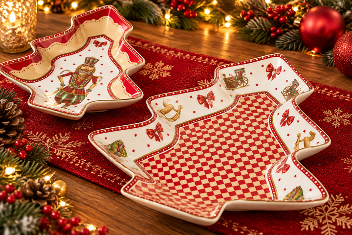 SET 2 PIATTI ALBERO VINTAGE TOYS