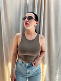 CANOTTA CROP verde militare