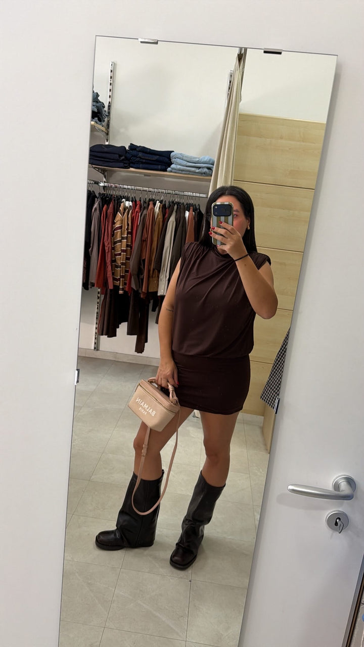 MINIDRESS MARRONE