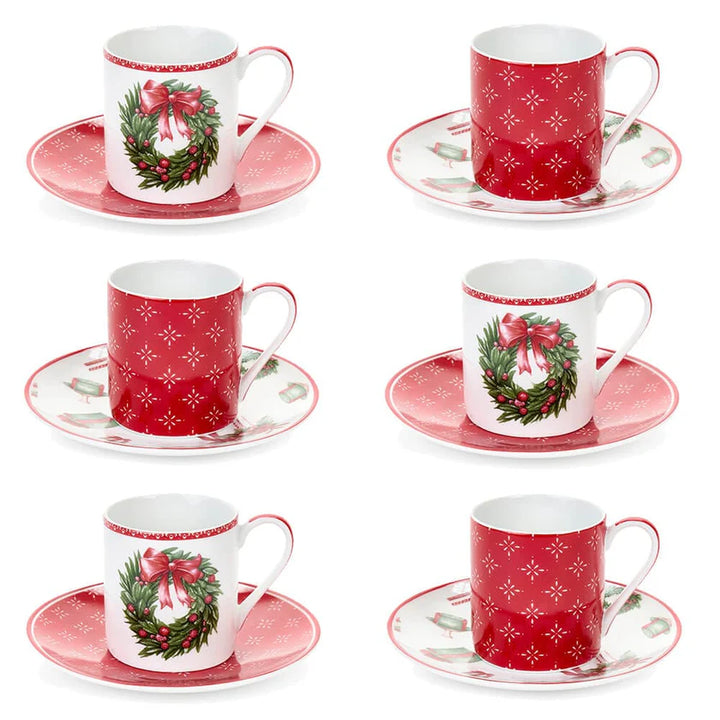 SET 6 TAZZE CAFFÈ & PIATTINO “LA STORIA DI NATALE”