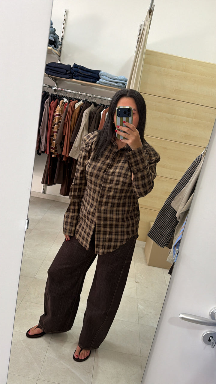 CAMICIA QUADRETTO BROWN