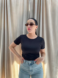 T-SHIRT CROP nera