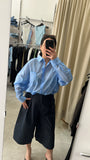 CAMICIA SEMITRASPARENTE  CELESTE