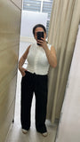 PANTALONI SATIN NERO