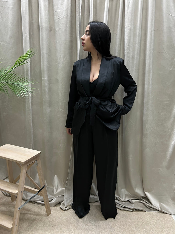 TAILLEUR SATIN NERO
