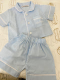 PIGIAMA CAMICIA tinta unita bambini corto