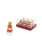 SET 6 CANDELE T-LIGHT ORSO SU TAMBURO