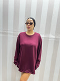 FELPA BORDEAUX OVERSIZE