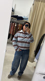 POLO RIGHE CELESTE