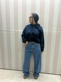 FELPA CROP BLU