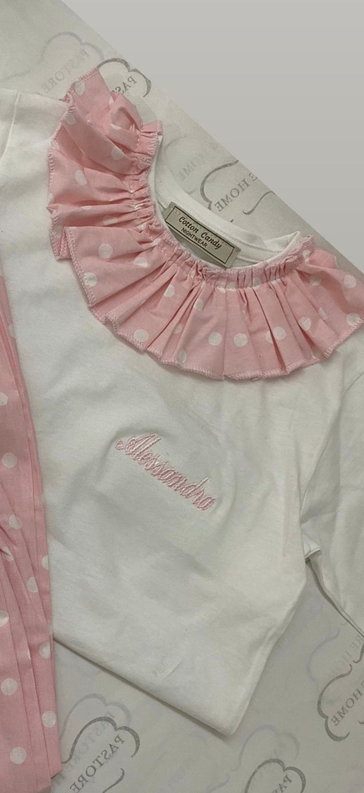 PIGIAMA CON ROUCHES BAMBINA corto